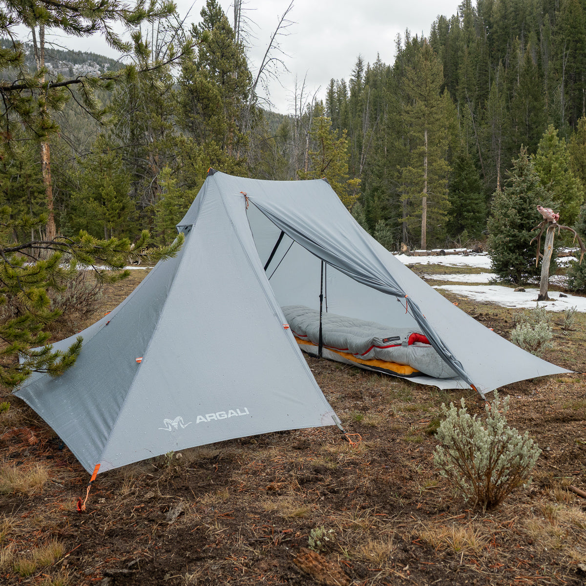 trekking pole tent 2 person Argali Lemhi 3P Tent Stove Jack Edition