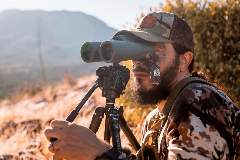 Josh Kirchner from Dialed in Hunter Using Binoculars to Glass for Elk